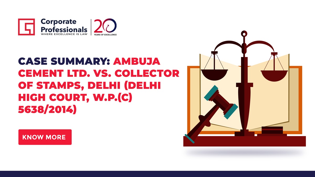 Stamp Duty on Mergers and Amalgamation
