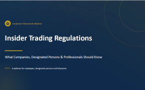 277th Webinar on “Insider Trading Regulations: What Companies, DPs & Professionals Should Know including Recent Case Laws”